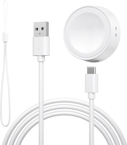 شاحن ميليا لساعة سامسونج جالاكسي 6/5/5 برو/ساعة 4/4 كلاسيك/ساعة 3/أكتيف 2، كابل شحن USB مغناطيسي لملحقات ساعة سامسونج جالاكسي - 3.3 قدم 100 سم (أبيض) in Kuwait