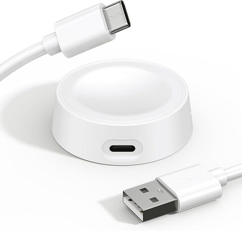 شاحن ميليا لساعة سامسونج جالاكسي 6/5/5 برو/ساعة 4/4 كلاسيك/ساعة 3/أكتيف 2، كابل شحن USB مغناطيسي لملحقات ساعة سامسونج جالاكسي - 3.3 قدم 100 سم (أبيض) in Kuwait