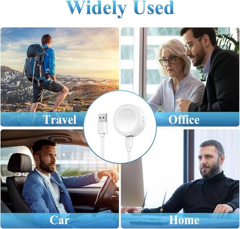 شاحن ميليا لساعة سامسونج جالاكسي 6/5/5 برو/ساعة 4/4 كلاسيك/ساعة 3/أكتيف 2، كابل شحن USB مغناطيسي لملحقات ساعة سامسونج جالاكسي - 3.3 قدم 100 سم (أبيض) in Kuwait