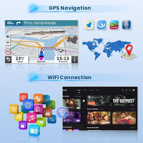 راديو ستيريو للسيارة 2+64G Android 13 CarPlay لسيارة Jeep Liberty Arctic 2008-2013 (LHD)، شاشة لمس عالية الدقة 10.1 بوصة متوافقة مع Android Auto، كاميرا احتياطية AHD، وصلة مرآة، GPS، WiFi، FM RDS in Saudi Arabia