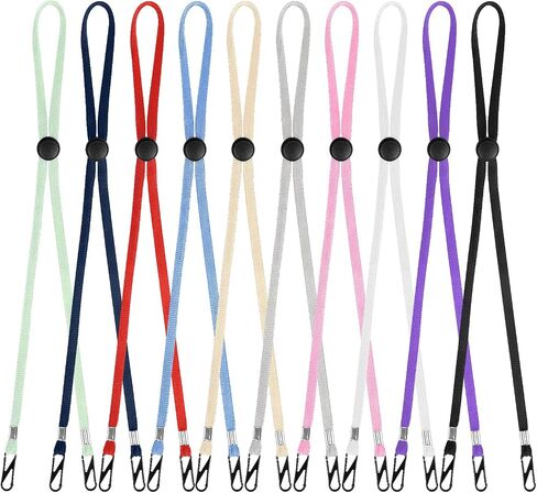 10 Pcs Hat Strap Hat Clip for Travel Hats Removable Chin Cord, Windproof Hat Strap Clips Anti-Lost Cap Strap Clips for Golfing Boating Fishing Hat Outdoor(10 Colors) in Saudi Arabia