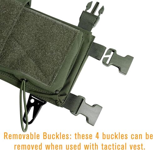 TWINFALCONS Tactical Chest Rig with Mag Pouch Holder 500D Nylon Removable Chest Rigs for Vest with Hook Backing in Saudi Arabia