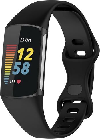 متوافق مع سوار بديل Fitbit Charge 5، سوار معصم سيليكون بديل 23 مم لـ Fitbit Charge5، ناعم ومتين للرجال والنساء in Saudi Arabia