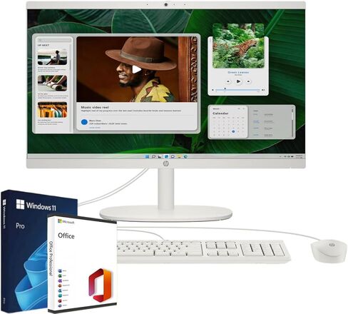 HP 21.5" FHD All-in-One Desktop PC | 32GB RAM | 1TB Storage (512GB SSD with 512GB External) | Intel Dual-Core Processor | Wired Mouse and Keyboard | Type-C | RJ-45 | Windows 11 Pro in Saudi Arabia
