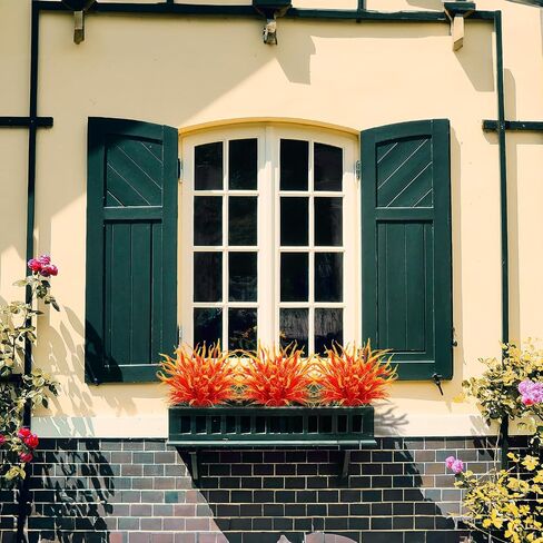 10 Bundles Artificial Pansy and Eucalyptus Flowers Faux Plastic Outdoor UV Resistant Silk Flowers for Window Box Porch Home Garden Wedding Farmhouse Decor (Autumn Orange) in Saudi Arabia