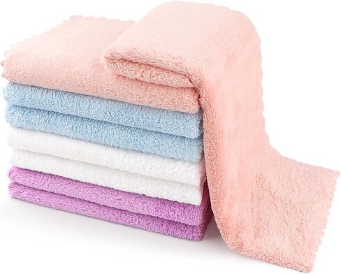 Orighty Burp Cloths for Baby 8 Pack - Super Soft & Highly Absorbent Coral Fleece Baby Burp Cloth - 20 x 10 Inch Gentle & Large Burp Rugs for Baby Sensitive Skin - Burping Cloths for Newborn Essential in Saudi Arabia