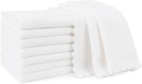 Orighty Burp Cloths for Baby 8 Pack - Super Soft & Highly Absorbent Coral Fleece Baby Burp Cloth - 20 x 10 Inch Gentle & Large Burp Rugs for Baby Sensitive Skin - Burping Cloths for Newborn Essential in Saudi Arabia