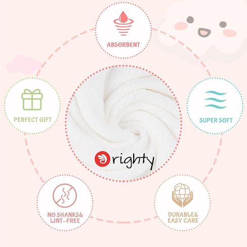 Orighty Burp Cloths for Baby 8 Pack - Super Soft & Highly Absorbent Coral Fleece Baby Burp Cloth - 20 x 10 Inch Gentle & Large Burp Rugs for Baby Sensitive Skin - Burping Cloths for Newborn Essential in Saudi Arabia