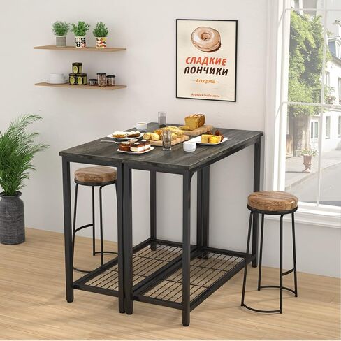 طاولة وحدة تحكم صغيرة من Ecoprsio، طاولة أريكة مع أرفف شبكية مزدوجة، طاولة مدخل صناعية للمدخل، المدخل، البهو، القاعة الأمامية، أريكة الأريكة، غرفة المعيشة، البار، المطبخ، 32 بوصة، ريفي in Kuwait