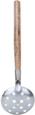 Alomejor 2 Pcs Ice Fishing Scoop Scoop Skimmer Ice Slush Scoop with Wood Handle Winter Outdoor Fishing Shovel Ice Tools,Metal Wood Design in Saudi Arabia