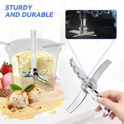 شفرة مجداف بديلة متوافقة مع صانعات الآيس كريم من سلسلة Ninja Creami NC500 NC501، جزء بديل مجداف شفرة من الفولاذ المقاوم للصدأ لـ Ninja Creamerizer NC500، NC501، NC500C، NC501C in Kuwait