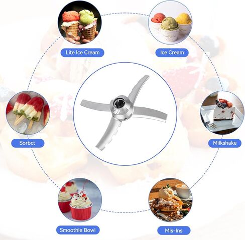 شفرة مجداف بديلة متوافقة مع صانعات الآيس كريم من سلسلة Ninja Creami NC500 NC501، جزء بديل مجداف شفرة من الفولاذ المقاوم للصدأ لـ Ninja Creamerizer NC500، NC501، NC500C، NC501C in Kuwait