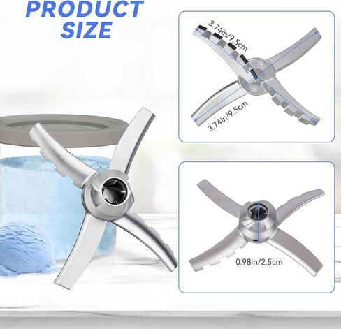 شفرة مجداف بديلة متوافقة مع صانعات الآيس كريم من سلسلة Ninja Creami NC500 NC501، جزء بديل مجداف شفرة من الفولاذ المقاوم للصدأ لـ Ninja Creamerizer NC500، NC501، NC500C، NC501C in Kuwait