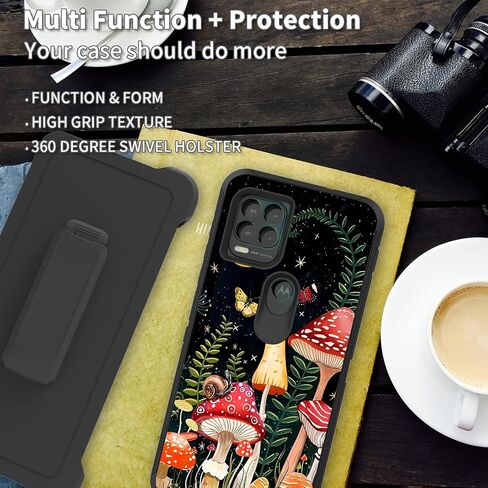حافظة لهاتف Motorola Edge 2021 / Moto Edge 5G UW، حماية شديدة التحمل 3 طبقات هجينة مقاومة للصدمات مع حافظة بمشبك حزام لهاتف Moto Edge 2021، خلفية العلم الأمريكي in Kuwait