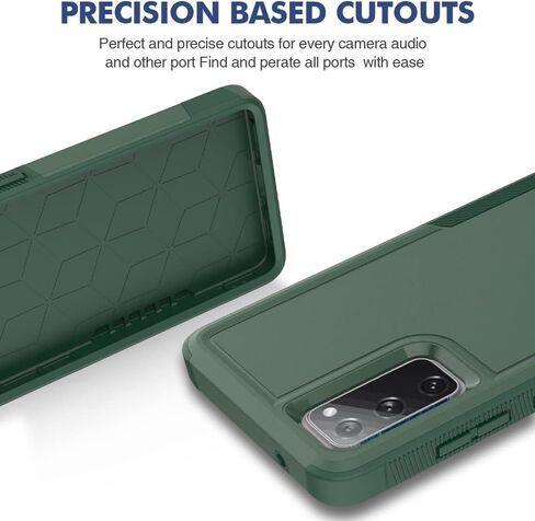 for Samsung Galaxy S20 FE 5G Case: Dual Layer Protective Heavy Duty Cell Phone Cover Shockproof Rugged with Screen Protector - Military Protection Bumper Tough - Samsung Galaxy S20 FE 5G, Black in Kuwait
