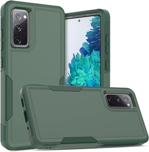 for Samsung Galaxy S20 FE 5G Case: Dual Layer Protective Heavy Duty Cell Phone Cover Shockproof Rugged with Screen Protector - Military Protection Bumper Tough - Samsung Galaxy S20 FE 5G, Black in Kuwait
