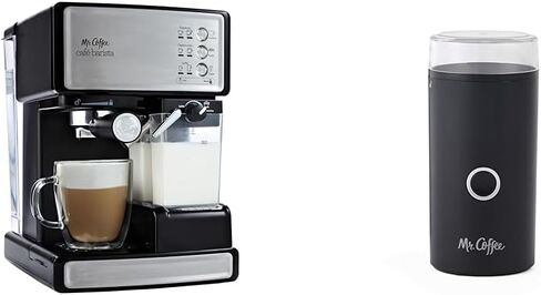 Mr. Coffee Espresso and Cappuccino Machine, Stainless Steel, Programmable Coffee Maker with Automatic Milk Frother, 15-Bar Pump, Ideal for Home Baristas in Saudi Arabia