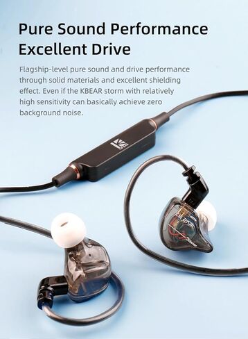 KBEAR BT5 كابل بلوتوث مطور كابل لاسلكي iem كابل Cpins لـ KZ ZSN PRO/ZSN PRO X/ZS10 PRO/ZS10 PRO X/EDX Pro/AS16 PRO/PR2/ZEX PRO/DQS/Castor/zsn pro 2/C12/C10 /CRA في سماعة الأذن تراقب in Kuwait