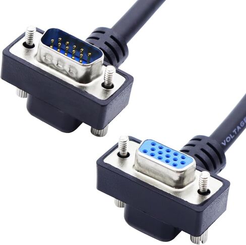 90 Degree VGA Cable 15 PIN VGA Monitor Cable VGA to VGA Cord 1080P VGA Extension Cord for Monitor Projector Computer (Male to Male) in Kuwait