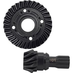 Carbon Steel Diff Ring Pinion Gear 32/10T Front Rear Differential Gear Set for 1:5 X Maxx 6S / X Maxx 8S / XRT 1/6 8S Monster 4WD Truck Upgrades (Front Pinion Gear +Diff Ring)