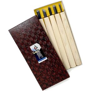 HACHIEMON Japanese Wood Carving Tools 5PCS Set for Wood Working - Sharpness and Durability - Made in Japan in Saudi Arabia