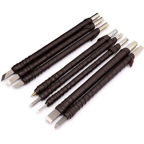 Stone Carving Tool Set Chisel Carving Tool Carving Kit 8pcs Engraving Carve Cutting Blade Chisel Tool Set Tungsten Steel for Soft Stone