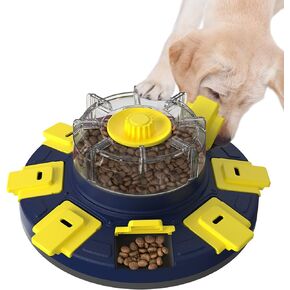Dog Puzzle Feeder Toy, Dog Food Treats Dispenser/Slow Feeder for Small, Medium, Large Dog Breeds, Interactive Rich Toy for Dog Boredom Buster & Mental Stimulation, 2-in-1 Level