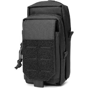 MOZETO Molle Pouches, Universal Tactical Pouche with Mobile Phone Holster, Compact 1000D Utility EDC Tool Bag Gadget Organizer