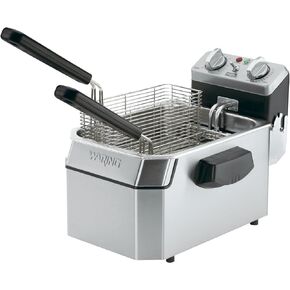 Waring Commercial WDF75B 208-volt Countertop Compact Electric Deep Fryer, 8.5-Pound