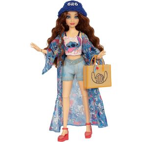 Disney 100 - Stitch 11.5" Tall with 13 Points of Articulation, Two Complete Mix-and-Match Outfits and Glittery Mickey Ring for You!