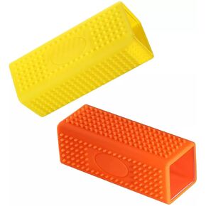 New Pet Dog Cat Hair Remover Hollow Rubber Cleaner Brush for Cars Furniture Carpet Sofa (Yellow)