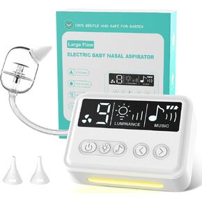 Hospital-Grade Electric Nasal Aspirator for Baby Rechargeable Nose Suction with 9 Levels Suction Nose Sucker for Toddler Portable Disassemble Clean (Big) in Kuwait