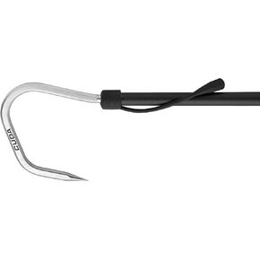 CudaCuda Carbon Fiber Gaff - 4ft Shaft with 2" Hook (Forged Stainless Steel Head, Rope Grips, Floats)