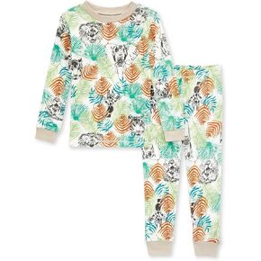 Burt's Bees Baby Baby Boys' Pj Set, Tee and Pant 2-Piece Pajamas, 100% Organic Cotton, Jungle Love, 10 Years