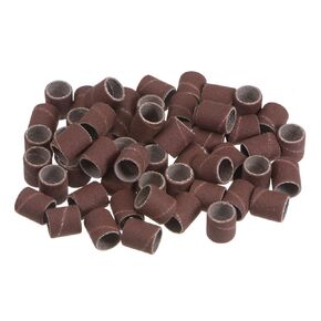 HARFINGTON 50pcs Sanding Drums 3/8 Inch Mini Sanding Sleeves 320 Grit Sanding Bands for Drum Sander Rotary Tools