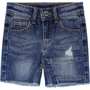 KIDSCOOL SPACE Baby Little Girls Boys Jeans Shorts,Ripped Letters Printed Cute Summer Denim Pants