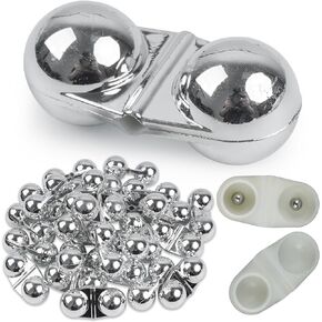 Fishing Double Rattles Beads Kit,40pcs Plastic Catfish Rig Rattles Bells Fishing Attractor Bell Beads Accessories for Catfishing Striper Bass Pompano