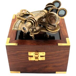 Nautical Bronze Sextant Solid Brass Ship Astrolabe Navigation Instrument