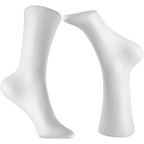 Zerodeko Shoe 2Pcs Foot Mannequin for Socks Bracelet Shoes Dress Display Plastic Feet Ankle Model Stocking Molds Shoes Jewelry Stand Support for Shop Home Ankle Bracelet Ankle Bracelet
