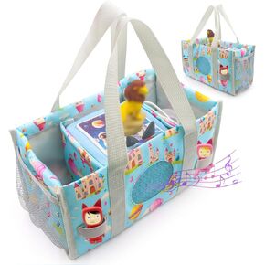 for Tonies Carrying Case, Toniebox Starter Set,Carrying Bag for Toniebox, Tonie Figures Characters, Headphones and Charging Station, Travel Storage Bag with Handle (Rainbow)