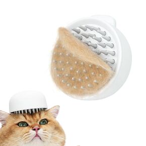aumuca Silicone Cat Grooming Brush with Release Button for Massage - Soft Brush for Short to Medium Haired Cats, Dogs, Rabbits