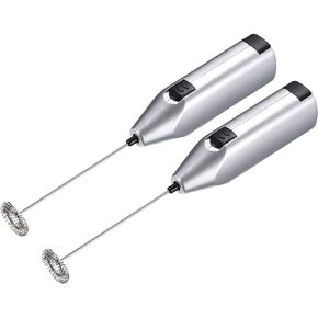 MECCANIXITY Electric Tumbler Stirrer, Handheld Mini Mixer Battery Operated Stirring Mixing Black for DIY Glitter Tumbler Cup, Pack of 2