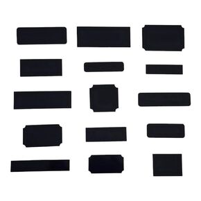 Laser Engraving Blanks CO2 Engravable Black Over Brass Plated Steel 15 Pieces Assorted