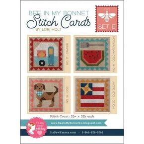 Bee in My Bonnet Stitch Cards - Set E - It's Sew Emma - Lori Holt - ISE419