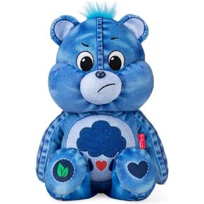 Care Bears 14" Medium Plush - Grumpy Bear - New Denim Design - Soft Huggable Eco-Friendly Material!