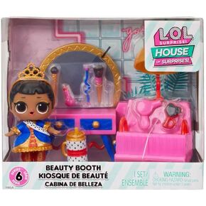 L.O.L. Surprise! OMG House of Surprises Beauty Booth Playset with Her Majesty Collectible Doll and 8 Surprises, Dollhouse Accessories, Holiday Toy, Great Gift for Kids Ages 4 5 6+ Years & Collectors