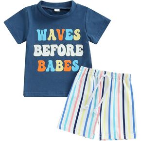 MAYUMMPY Summer Baby Boy Clothes Mamas Little Man Outfit Cow T-shirt Top Short Set Cowboy Outfit for Toddler Boy