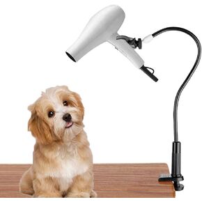 LUEXBOX Dog Pet Grooming Table Hair Dryer Stand Holder Hands, Adjustable Flexible Third Arm Hose Tube Holder with Clamp (Black)