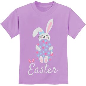 DDSOL Toddler Girl Happy Easter Day Shirt Bunny Rabbit Hip Hop Outfit Egg Hunt Tshirt Short Sleeve Clothes Kid Tee Top