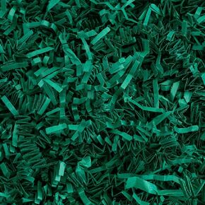 HWSTON Crinkle Cut Paper Shred Filler (0.5 LB) for Gift Wrapping & Basket Filling - Green